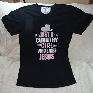 Marci Black Short Sleeve Tee - Country Girl Design